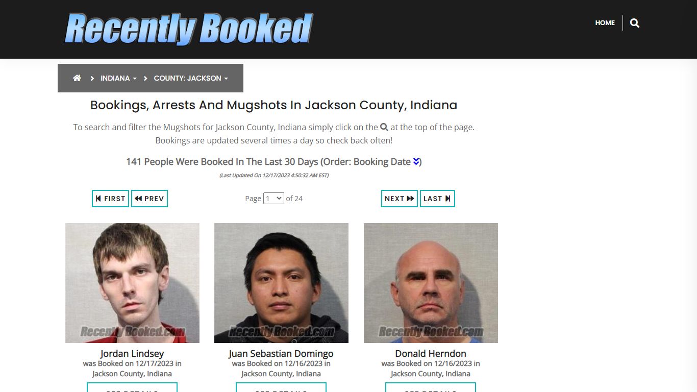 Recent bookings, Arrests, Mugshots in Jackson County, Indiana